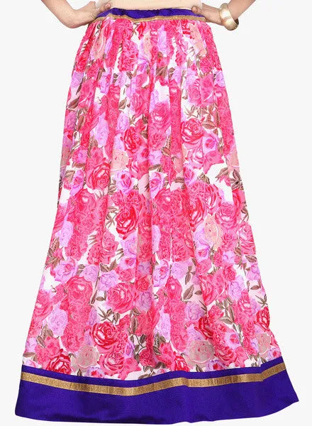 Admyrin Pink Flared Skirt