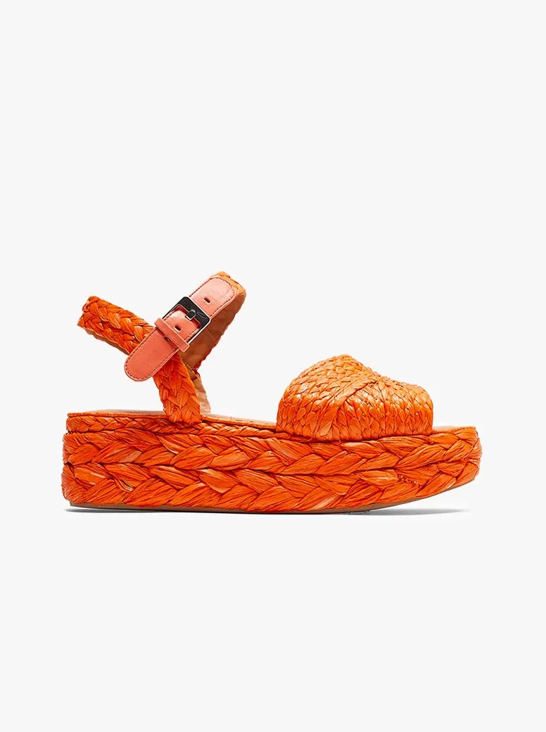 Aida orange raffia