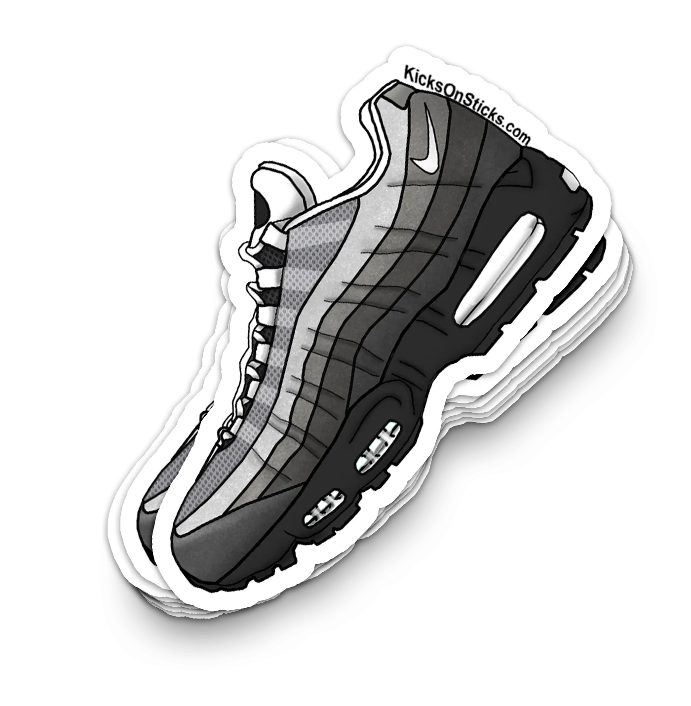 Air Max 95 "Grey Gradient" Sneaker Sticker