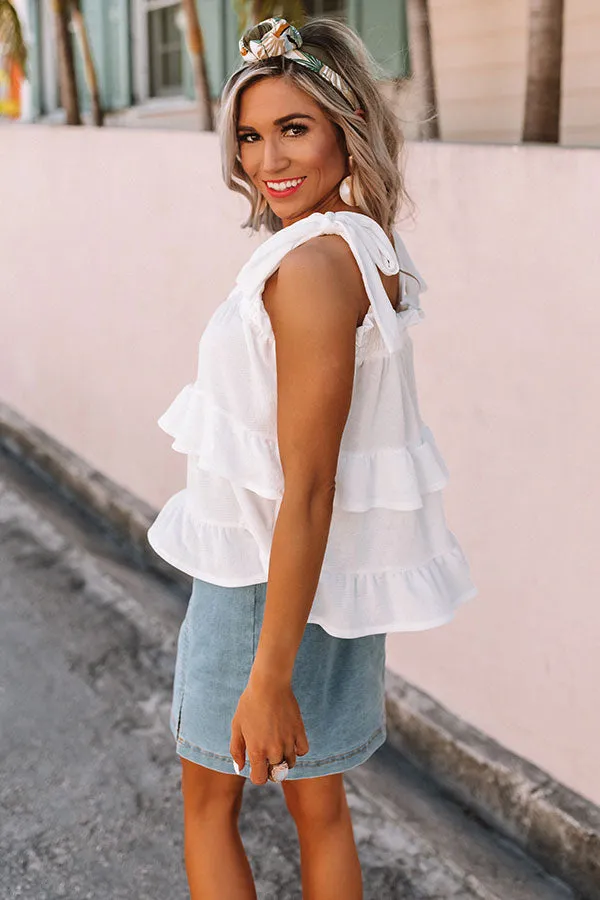 Amalfi Bound Ruffle Shift Tank