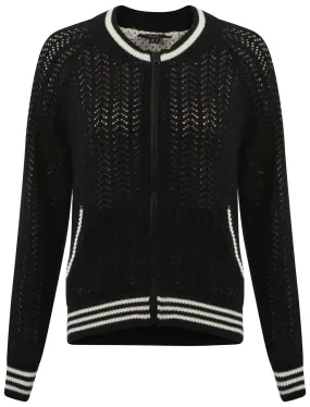 Amara Reya Valerie black knitted cardigan