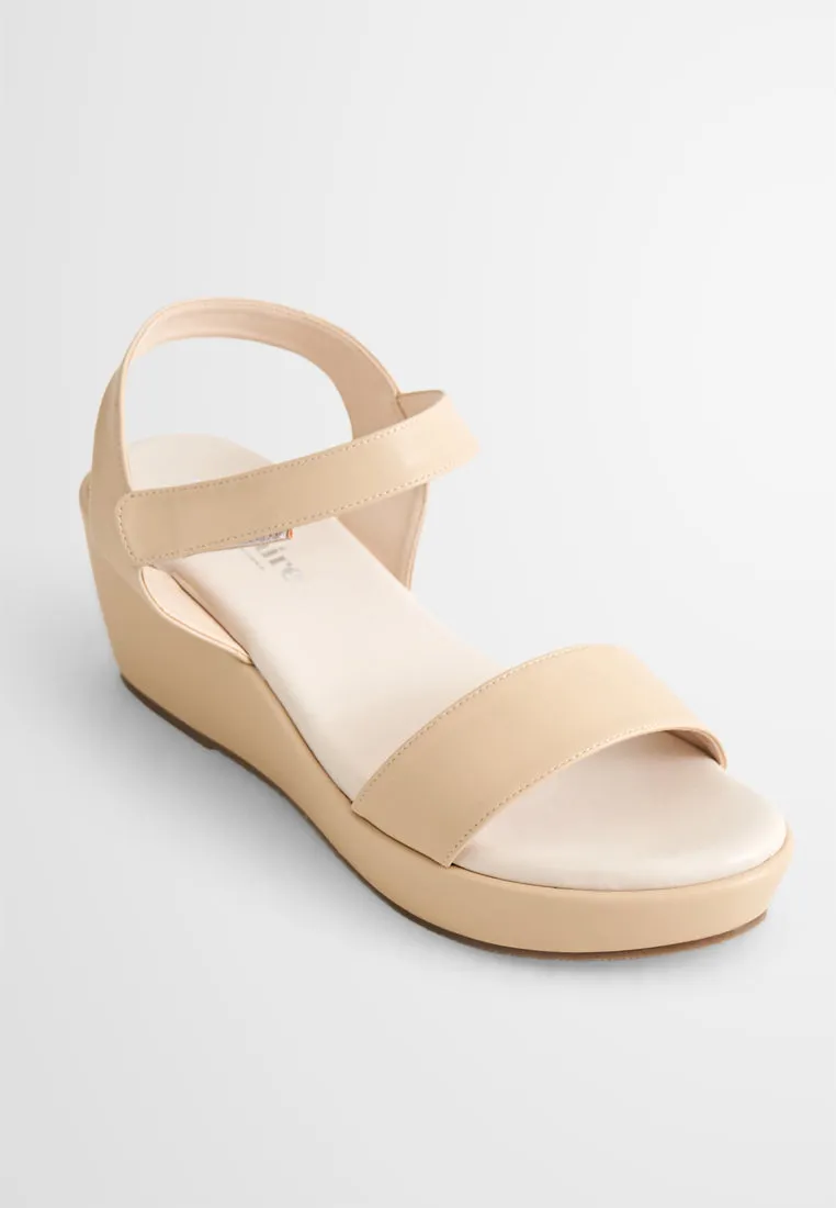 Amaya Ankle Velcro Strap Sandal Wedges