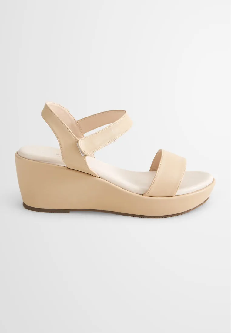 Amaya Ankle Velcro Strap Sandal Wedges