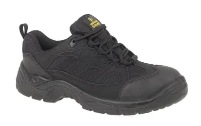 Amblers FS214 Vegan Friendly Black Safety Trainer - SBP Steel Toe Midsole  FS214