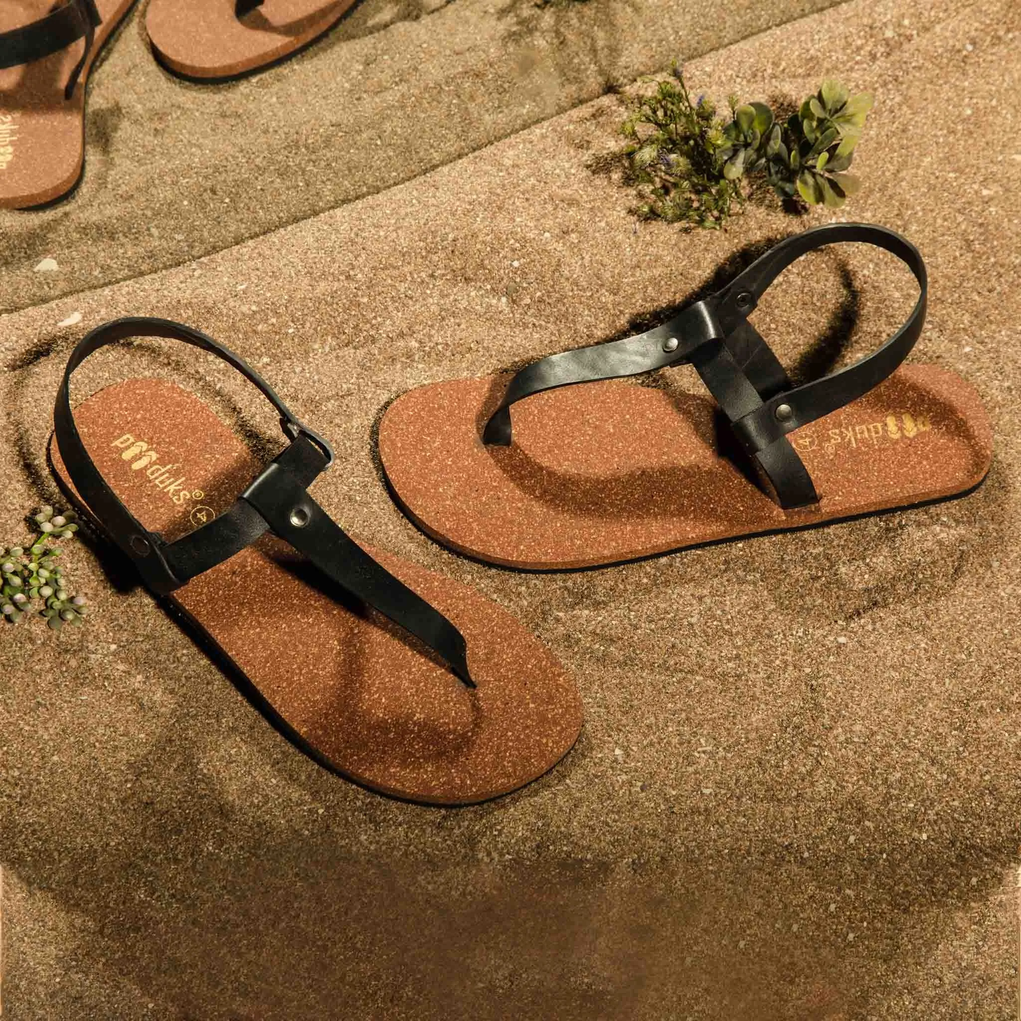 Ara T-Strap Cork Brown Sandals Women