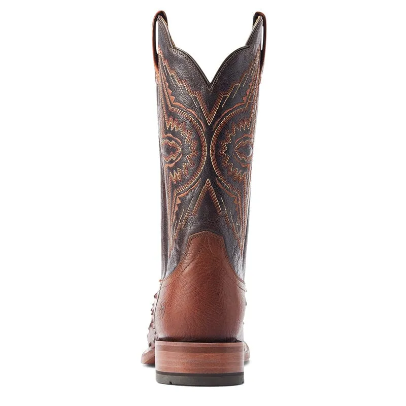 Ariat Men's Broncy Cinnamon Full Quill Ostrich Square Toe Western Boots 10044576