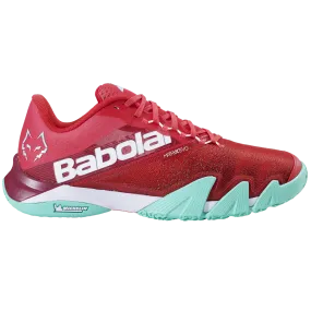 Babolat Men's Jet Premura 2 Lebron Padel Shoes Red Electric Green