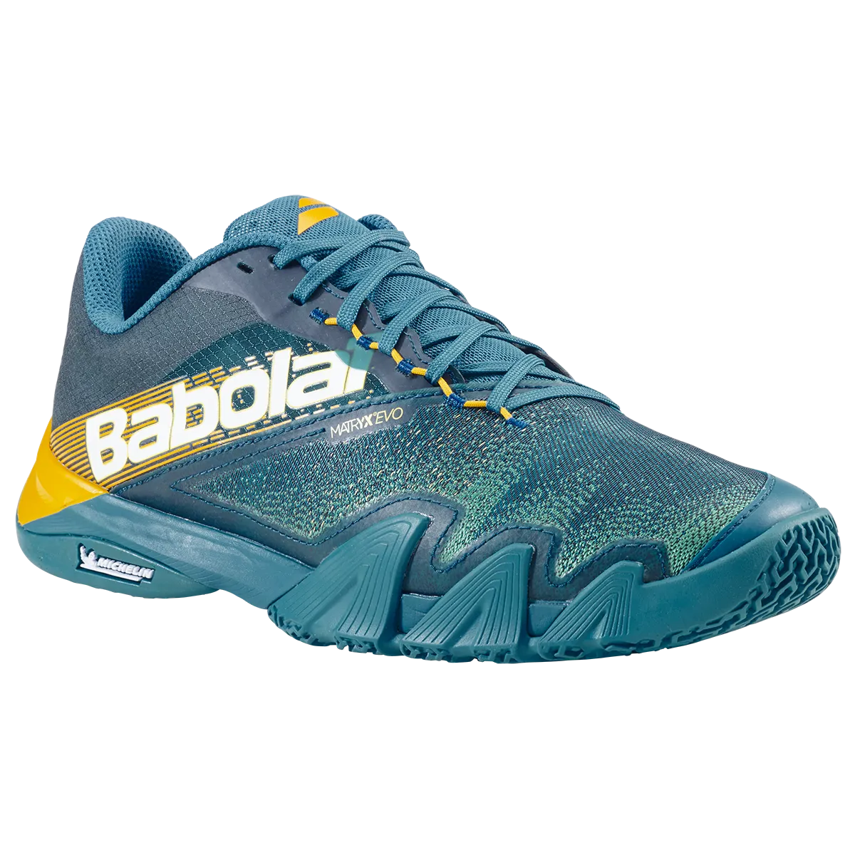 Babolat Men's Jet Premura 2 Padel Shoes Deep Lake Apricot