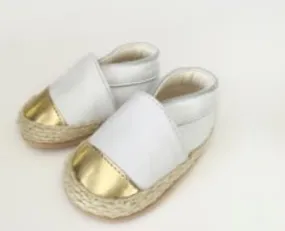 Baby Espadrilles in weiß/gold von koh