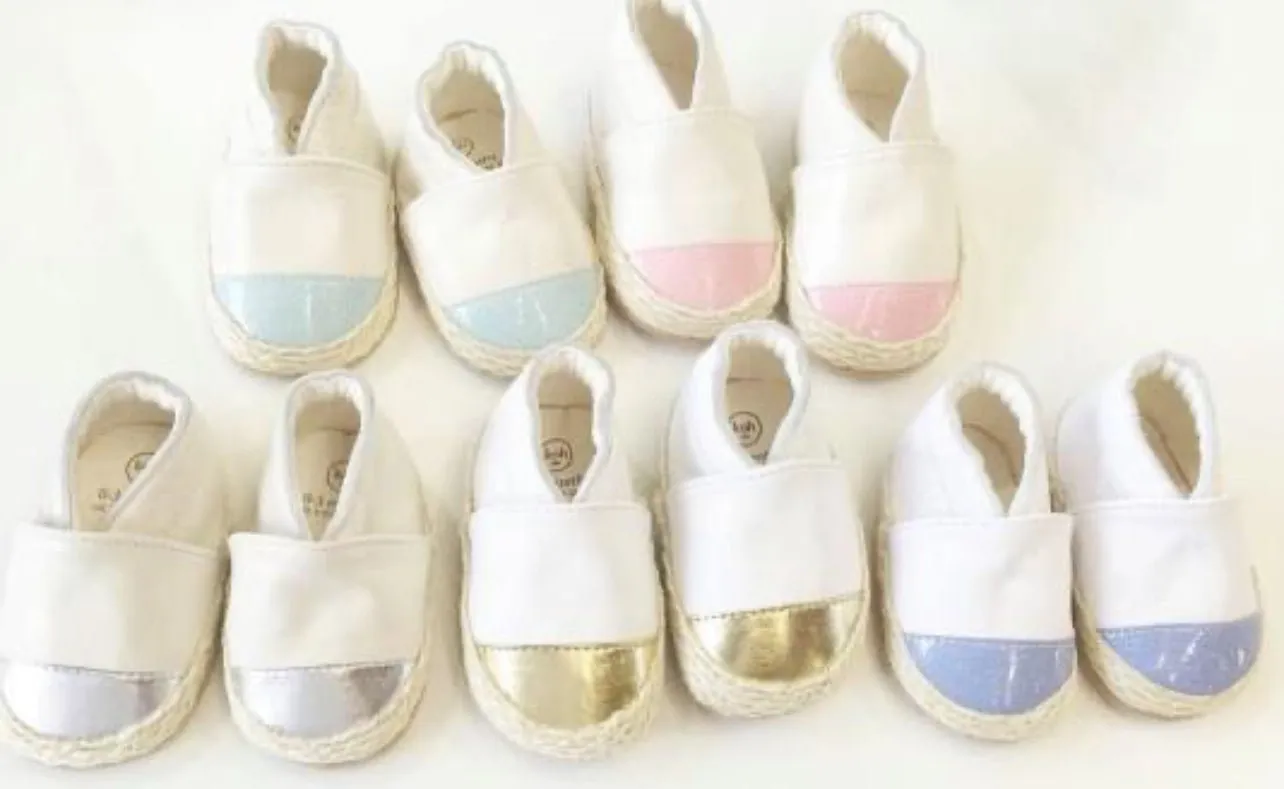 Baby Espadrilles in weiß/gold von koh