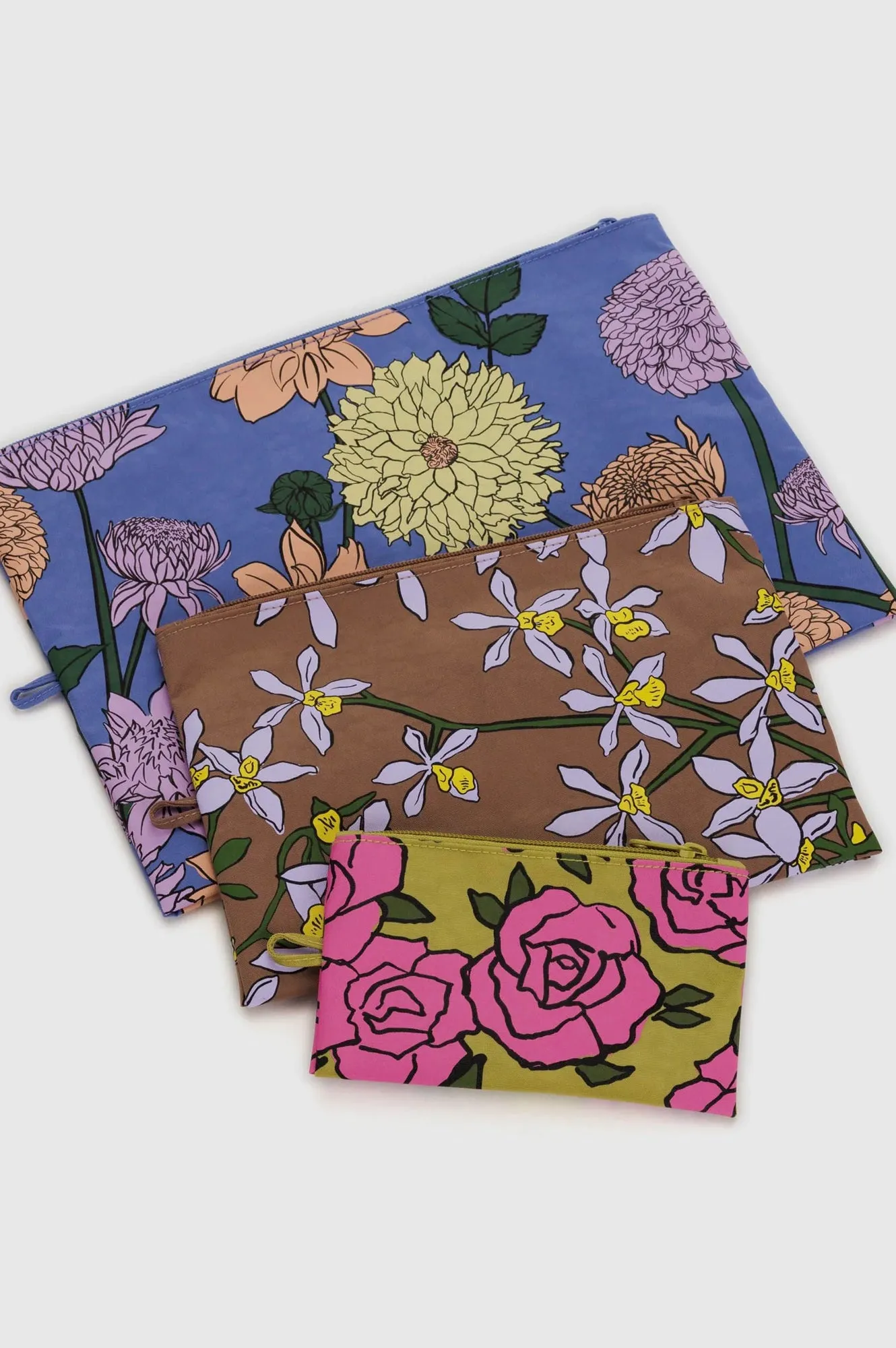 Baggu Go Pouch Garden Flowers Set