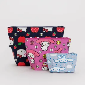 Baggu Go Pouch Set in Hello Kitty and Friends