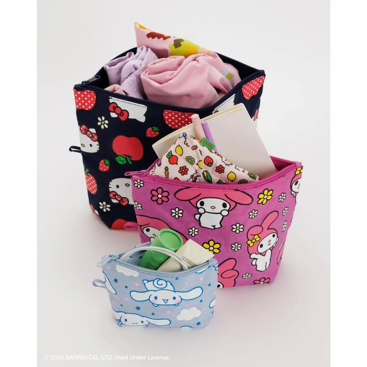 Baggu Go Pouch Set in Hello Kitty and Friends