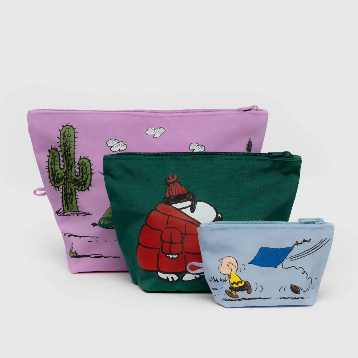 Baggu Go Pouch Set in Peanuts