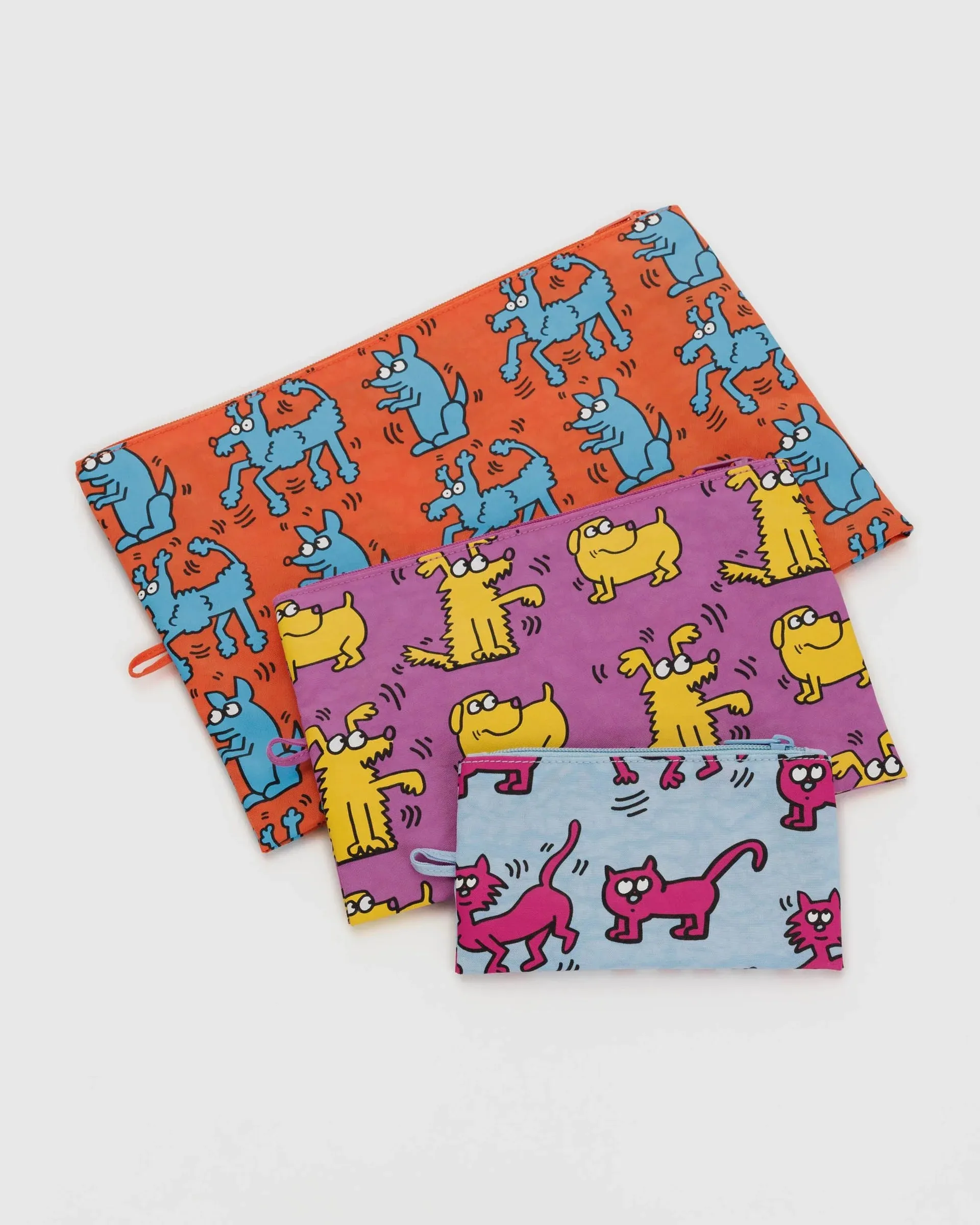 Baggu Go Pouch Set Keith Haring Pets