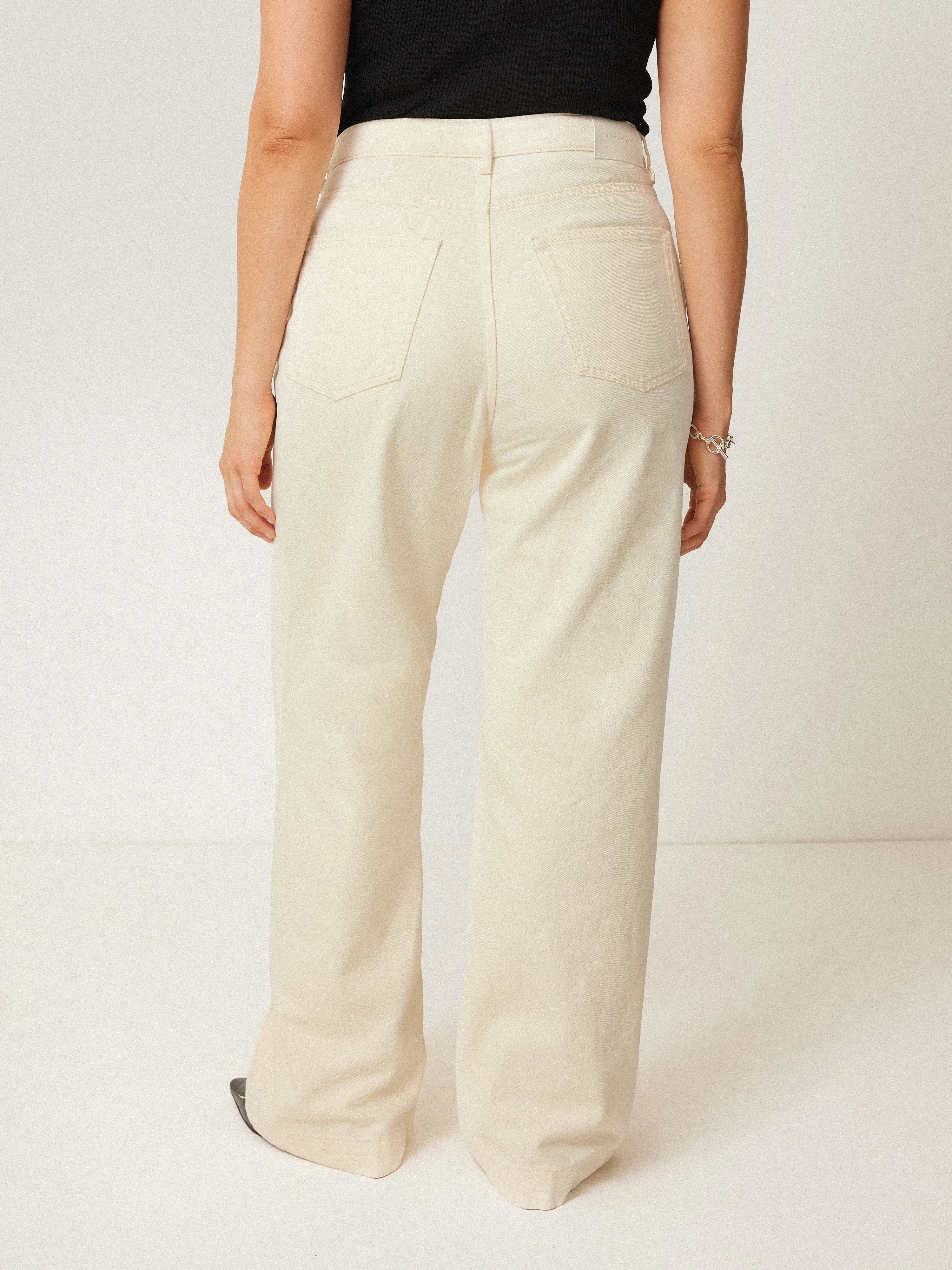 Balfour Long Wide Leg Jean | Ecru