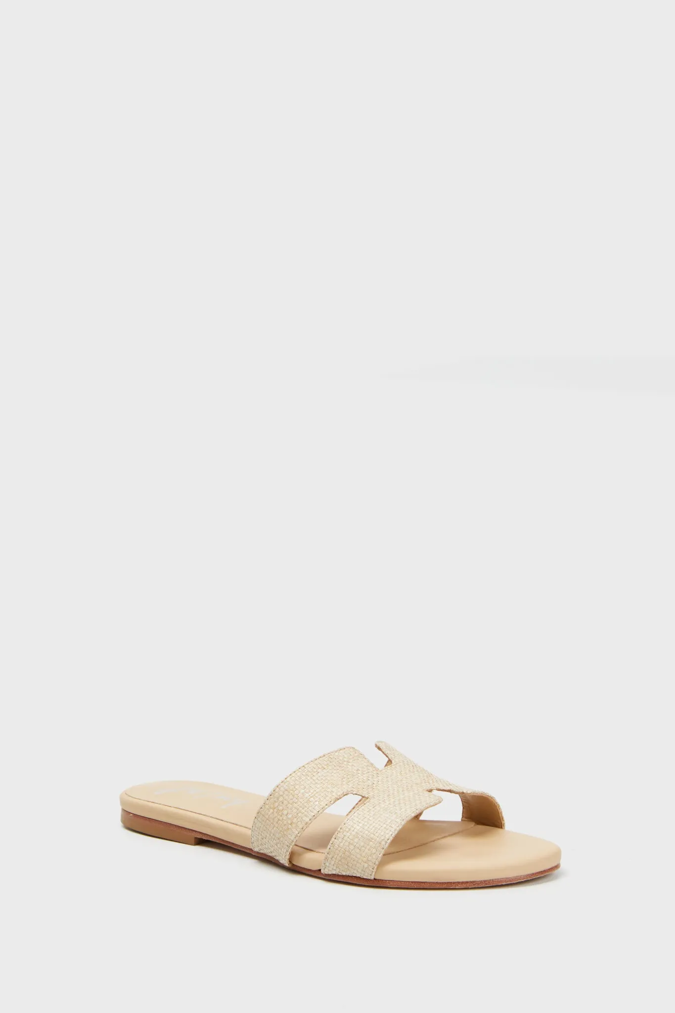 Beige Raffia Alibi Sandals