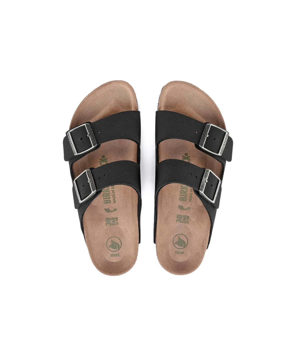 Birkenstock Arizona BirkiBuc/MicroFibre Black Vegan Sandals