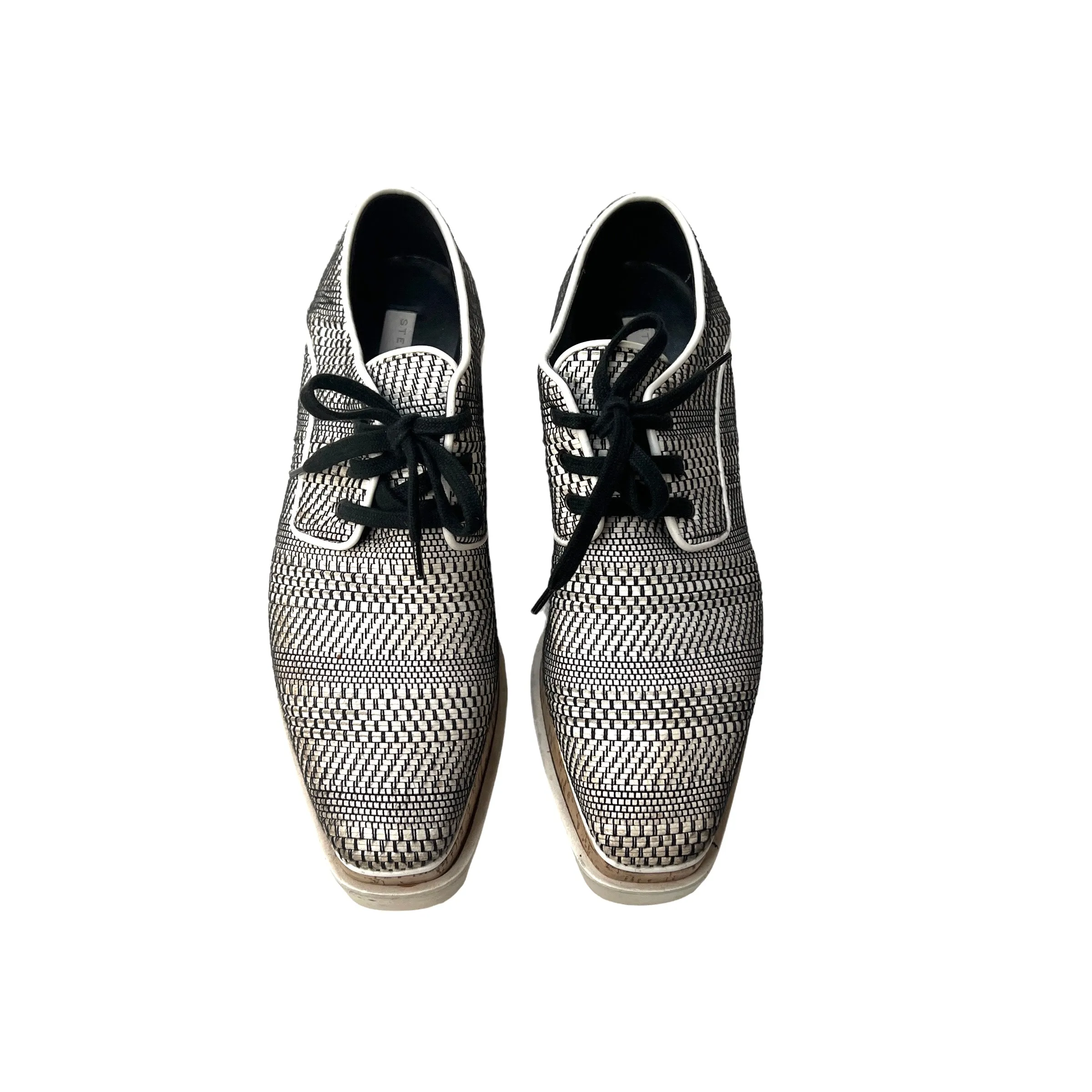 Black & White Platform Loafers - 7