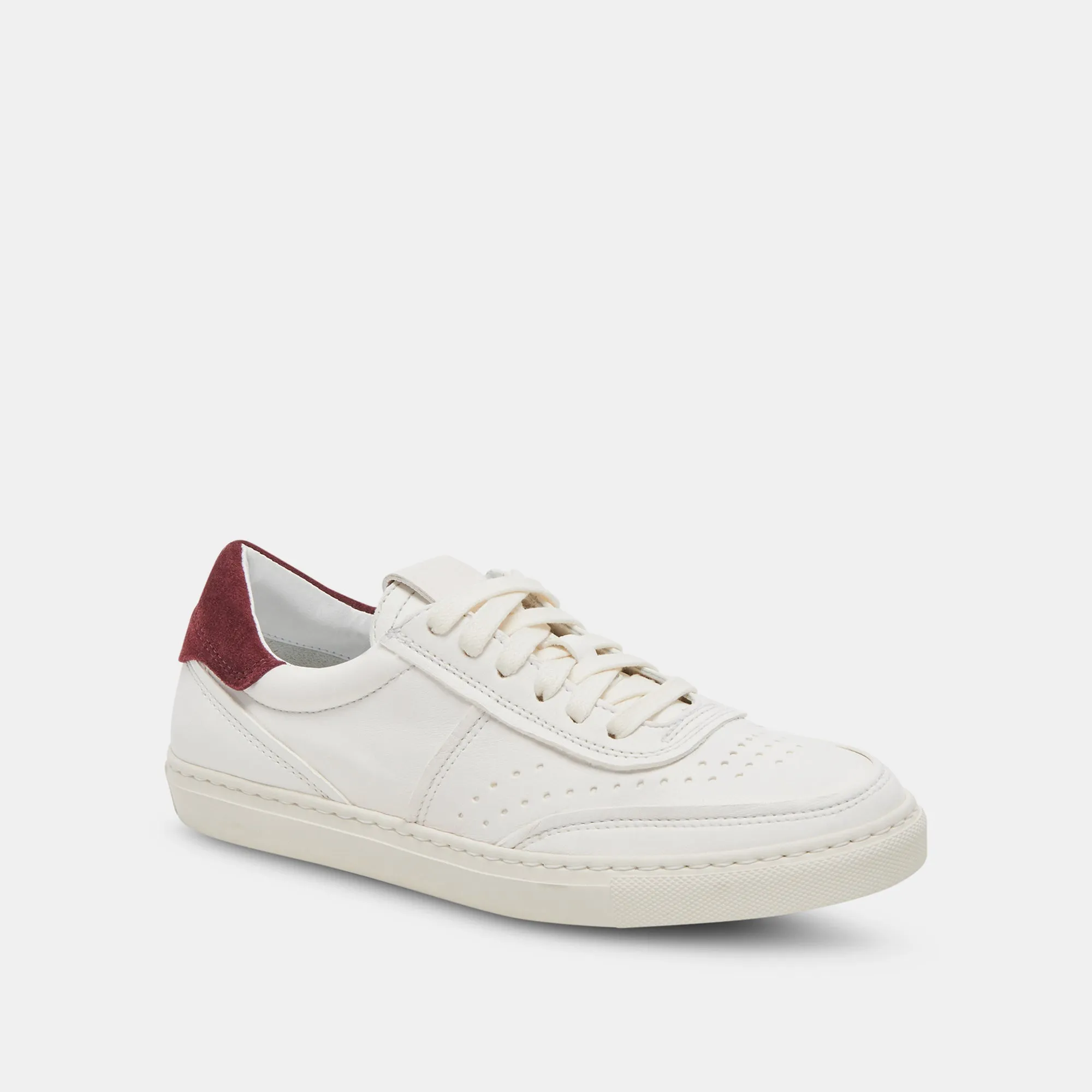 BODEN SNEAKERS WHITE MAROON LEATHER