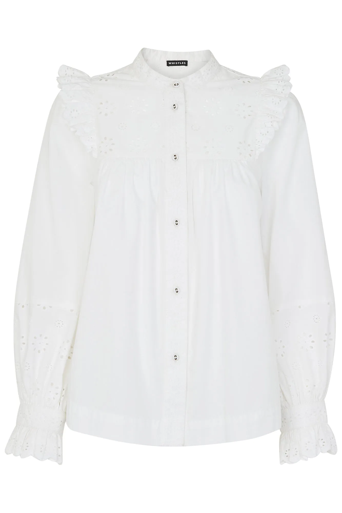 Broderie Frill Sleeve Top