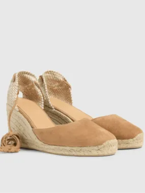 Castaner CARINA/8 Espadrille Wedges In Suede Tostado 021740-2008