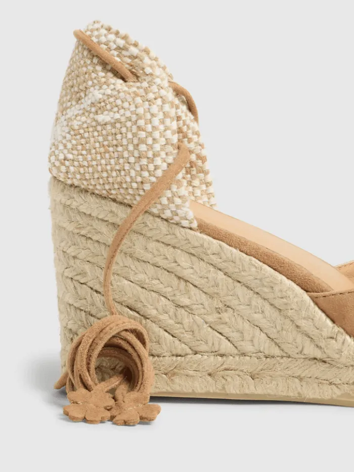 Castaner CARINA/8 Espadrille Wedges In Suede Tostado 021740-2008