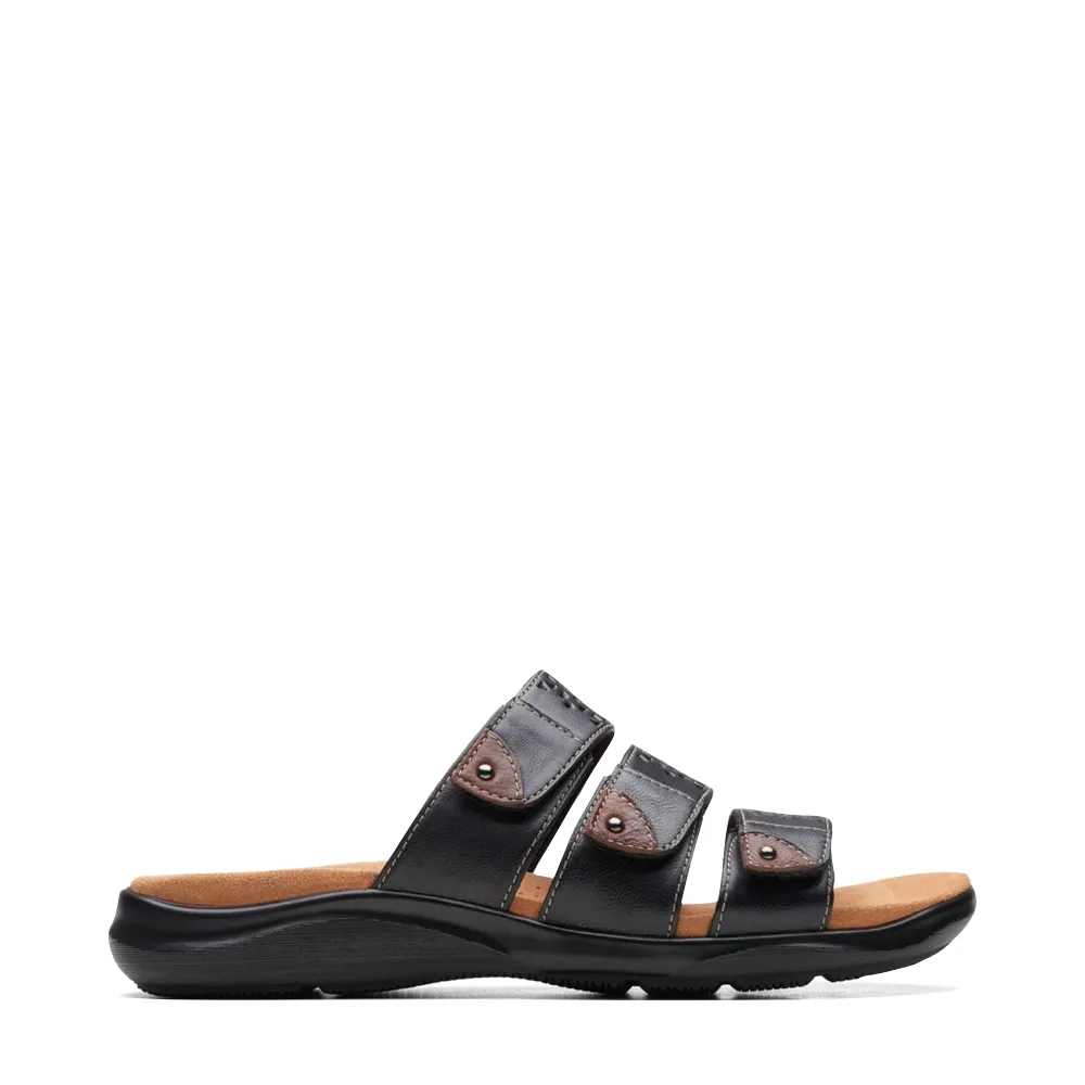 Clarks Women's Kitly Walk Slide Sandal in Black