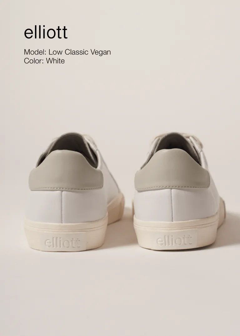 Classic Vegan Leather Sneakers | White