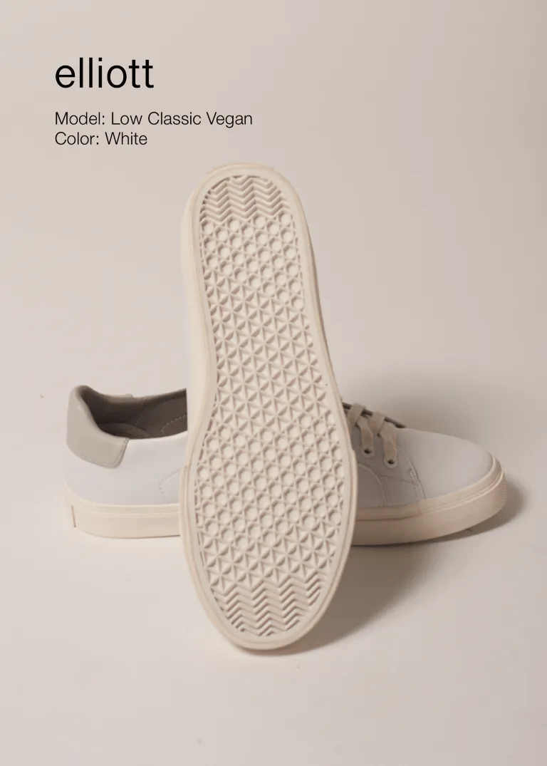 Classic Vegan Leather Sneakers | White