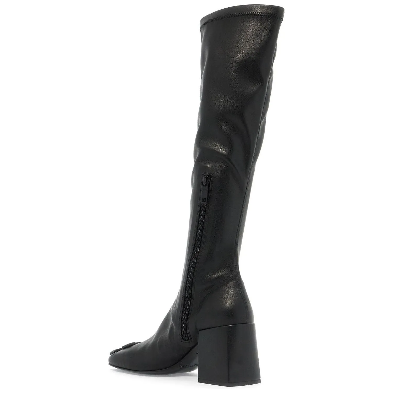 Courreges stretch reedition eco-leather boots