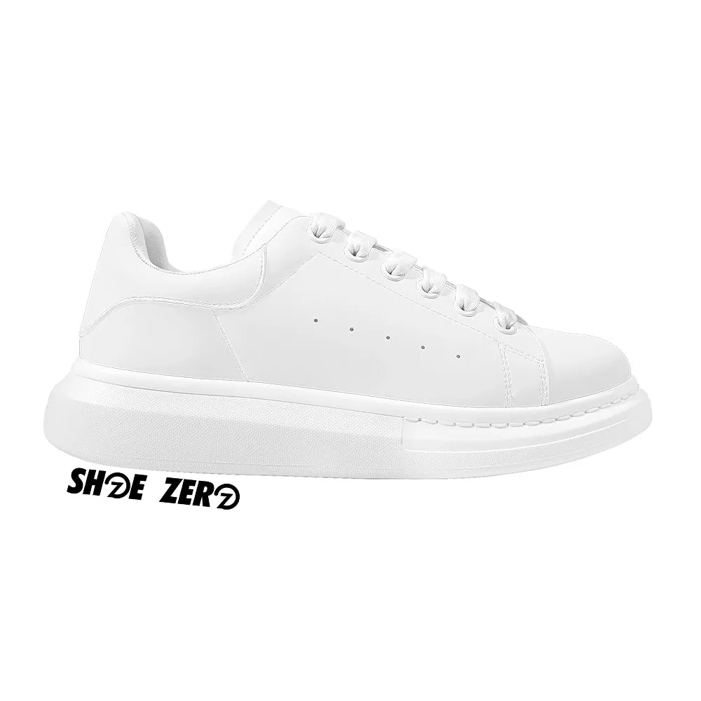 Customizable Vegan Leather Oversized Sneakers (Heightened) Low Top