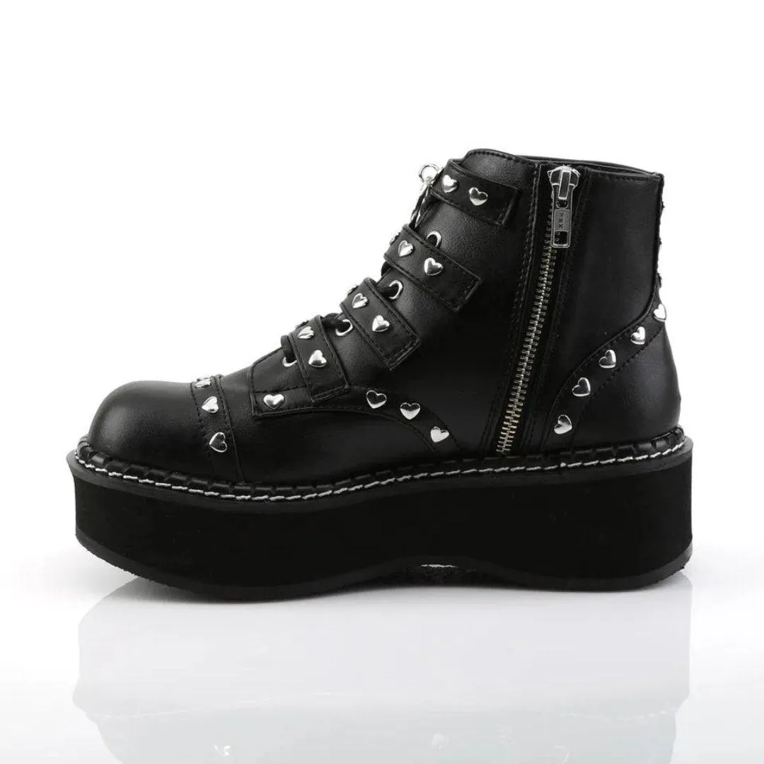 Demonia Emily 315 Platform Vegan Leather Ankle Boot