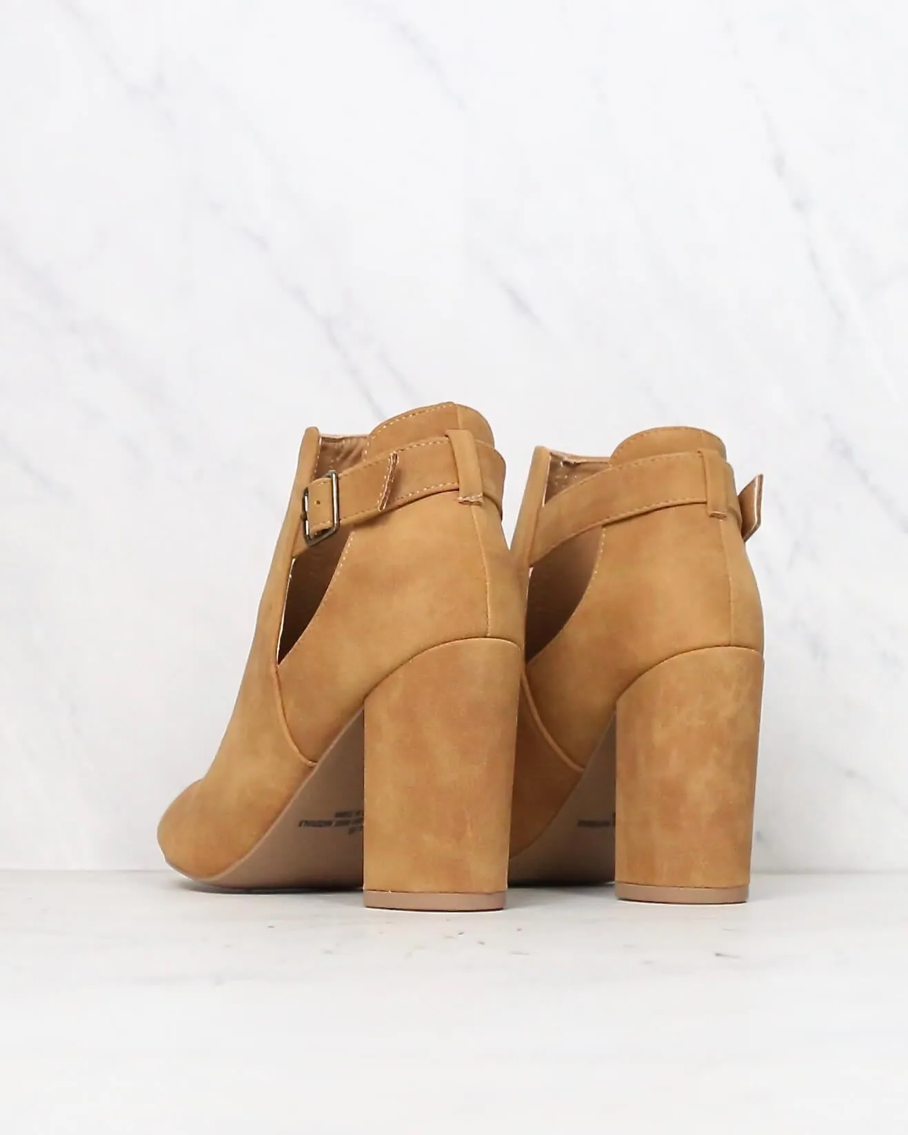 Distressed Peep Toe Booties in More Colors