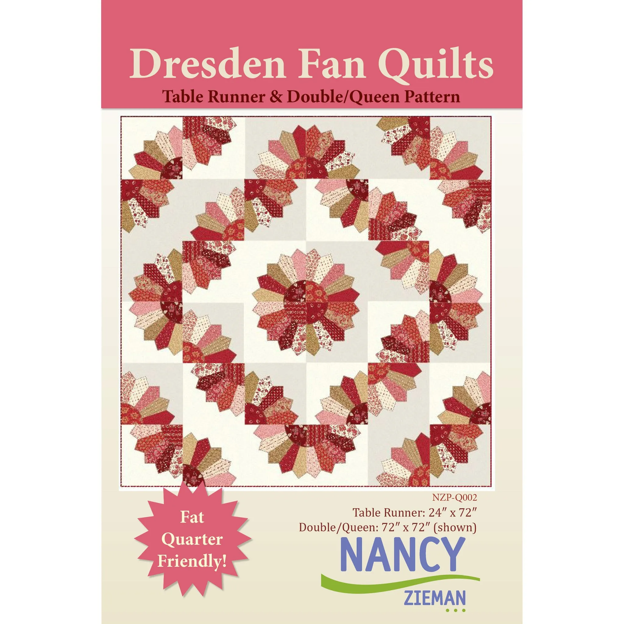 Dresden Fan Quilts Pattern NZP-Q002w - Wholesale Product