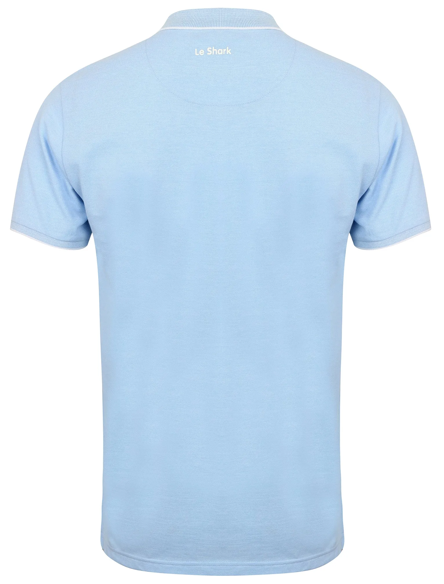 Duthie Birdseye Pique Polo Shirt in Light Blue / White - Le Shark