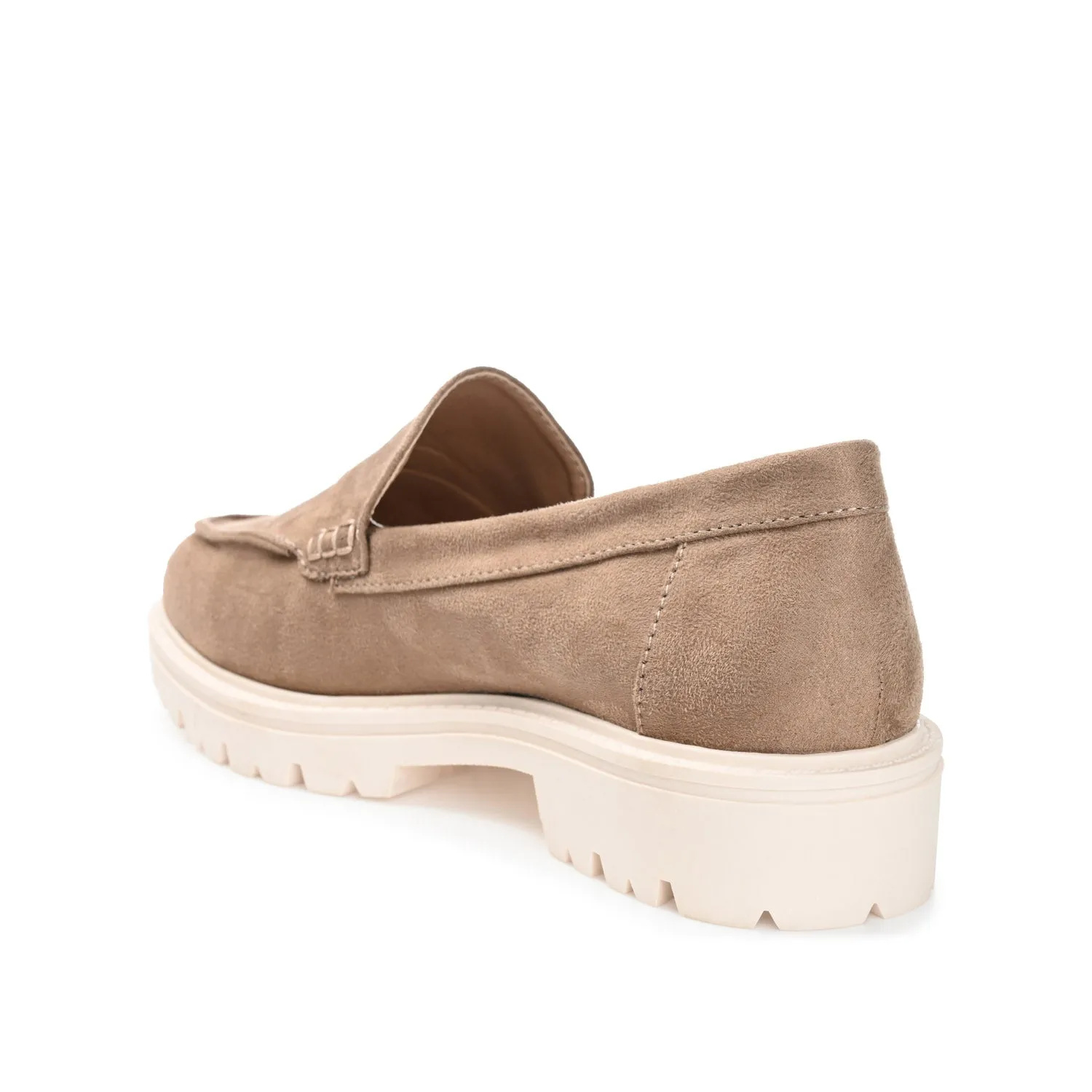 ERIKA FAUX SUEDE LOAFER FLAT IN WIDE