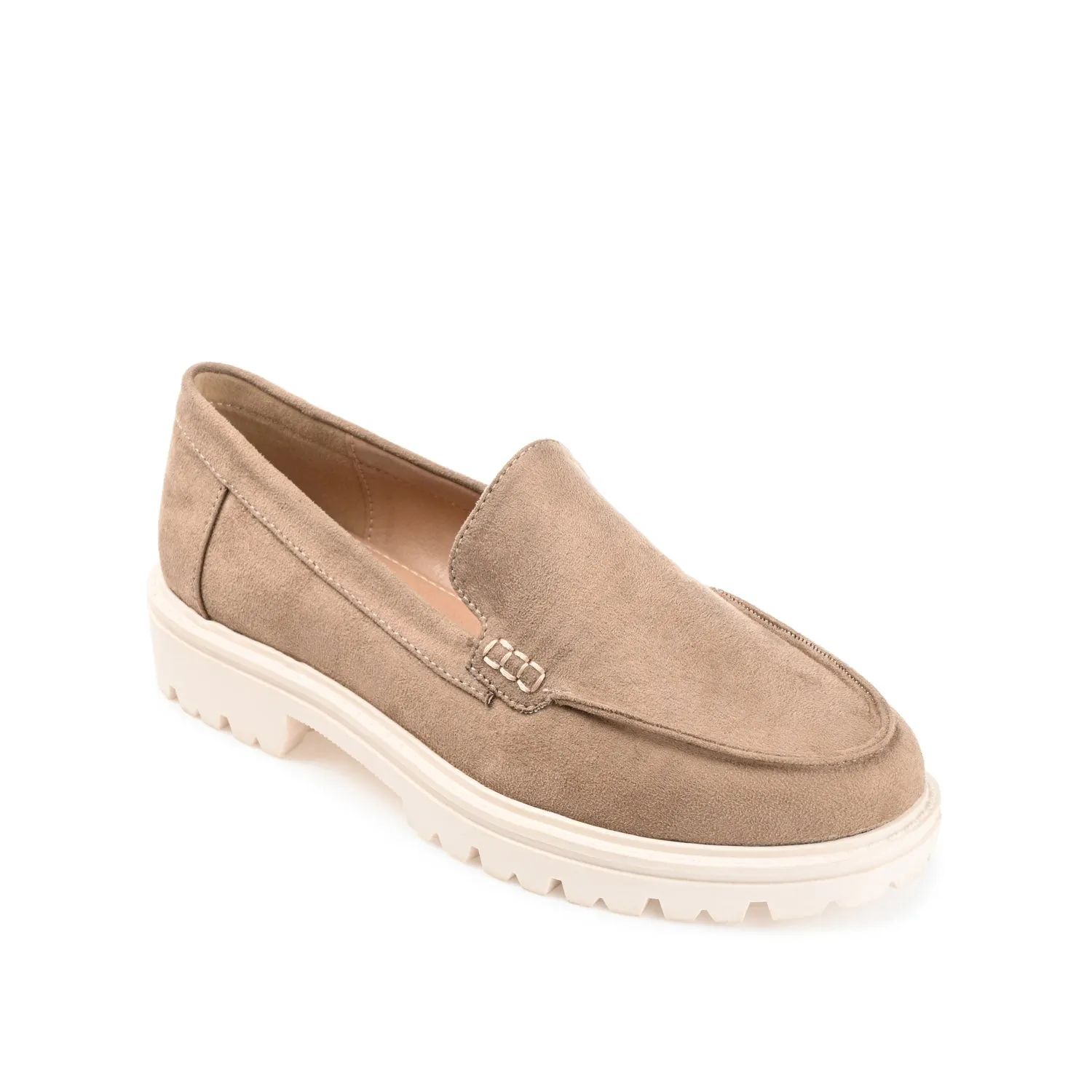 ERIKA FAUX SUEDE LOAFER FLAT IN WIDE