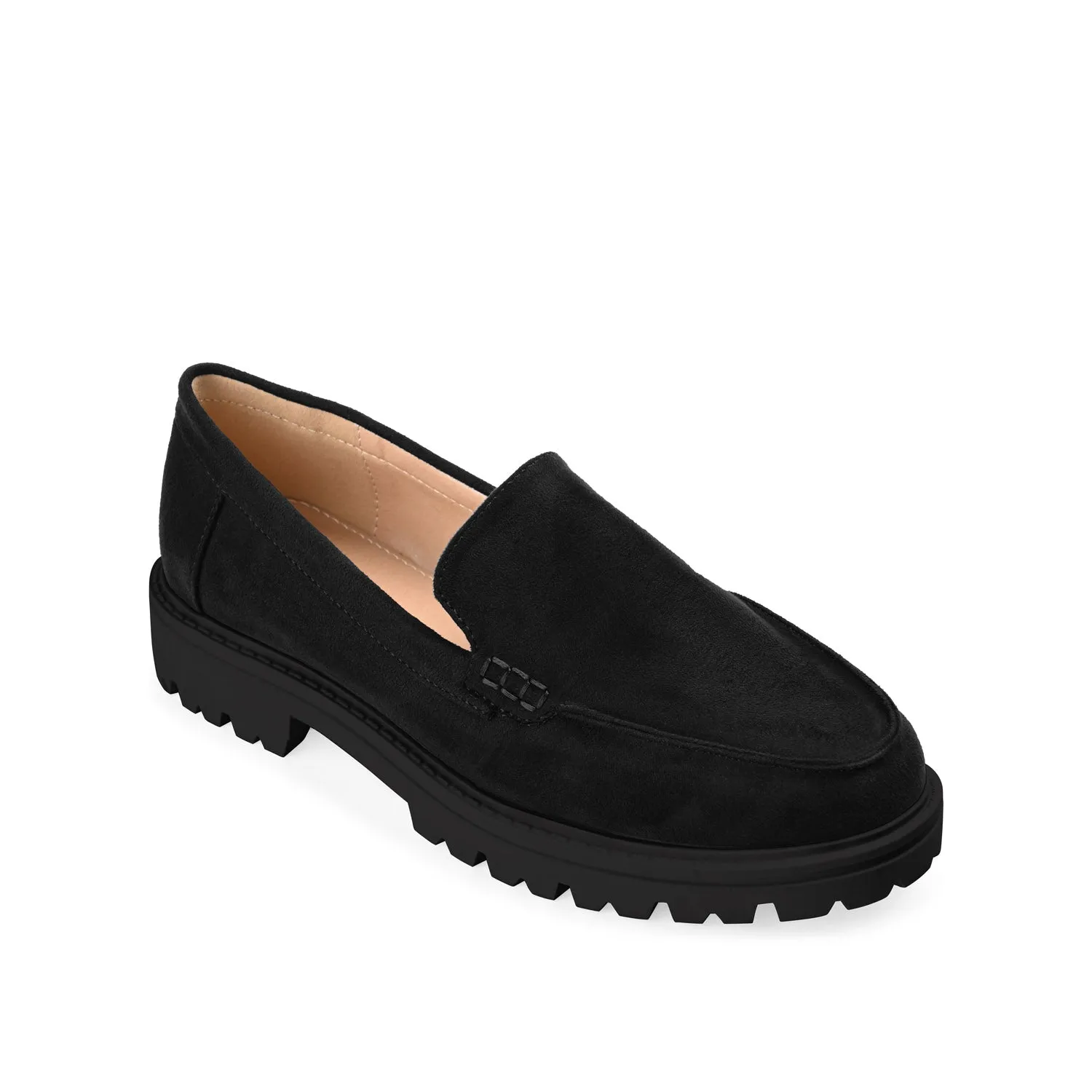 ERIKA FAUX SUEDE LOAFER FLAT IN WIDE