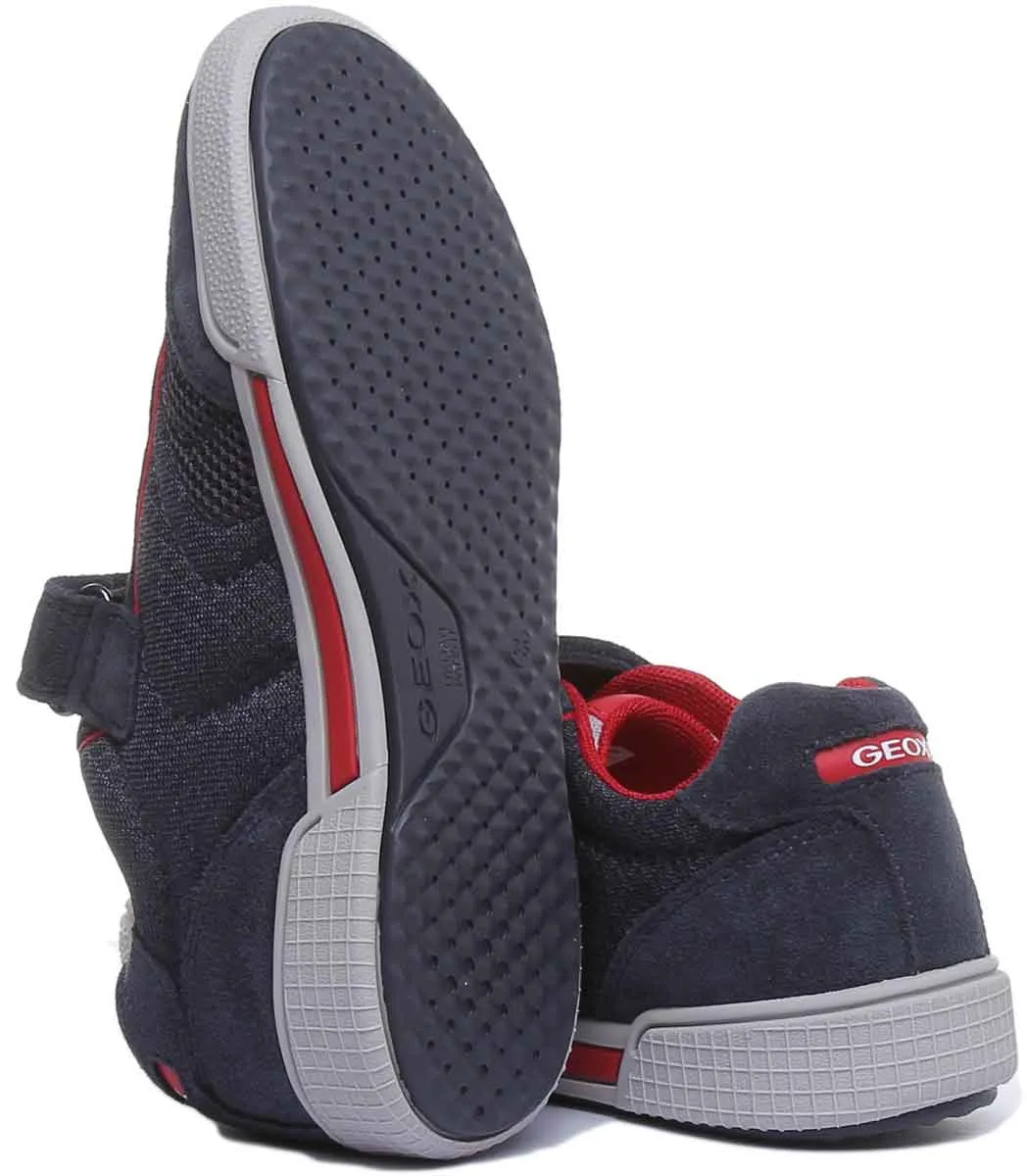 Geox J Poseido In Navy Red