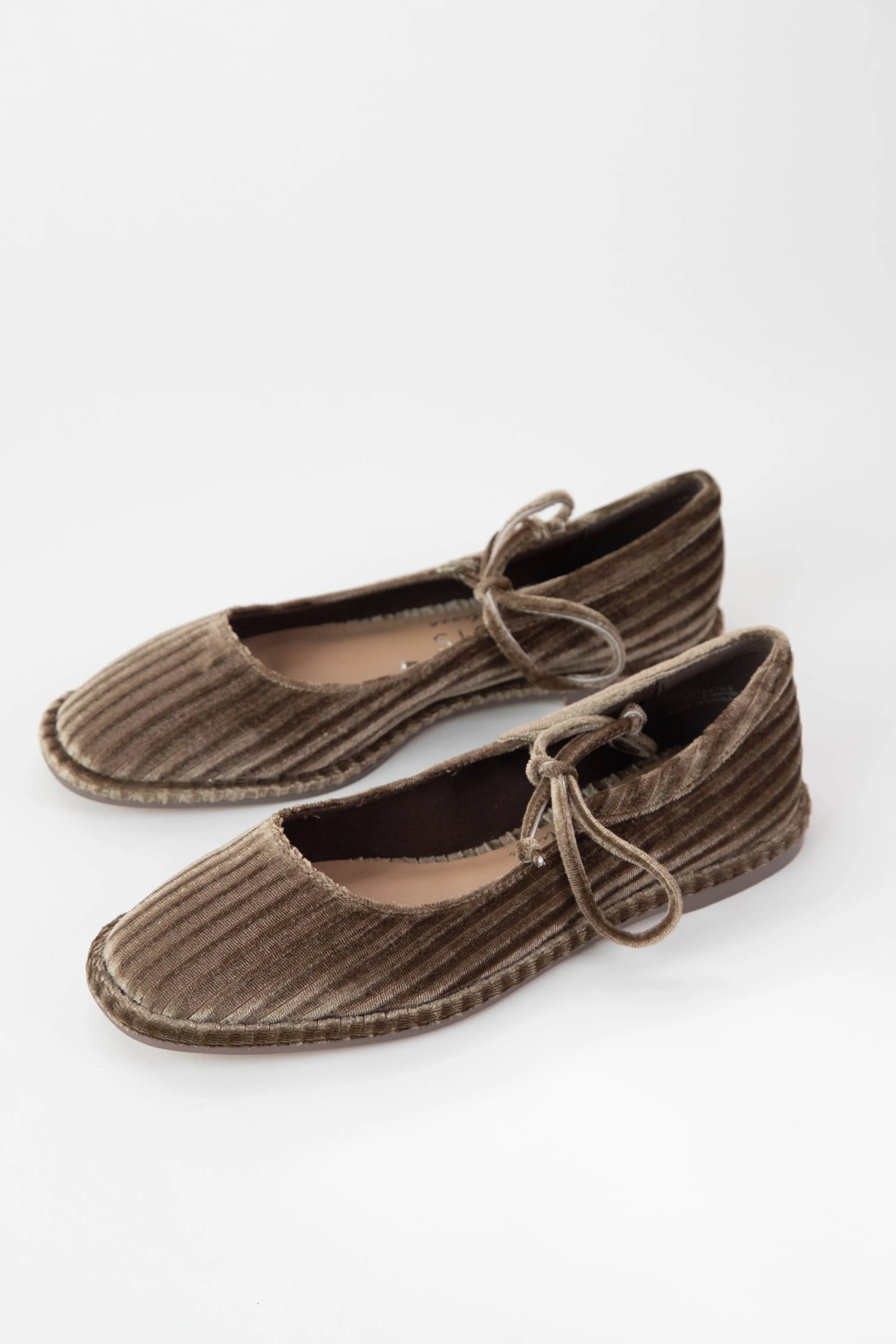 Gerry Ballet Flat, Brown Velvet | Coconuts by Matisse