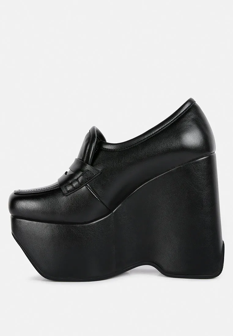 Gilliam High Platform Wedge Loafers