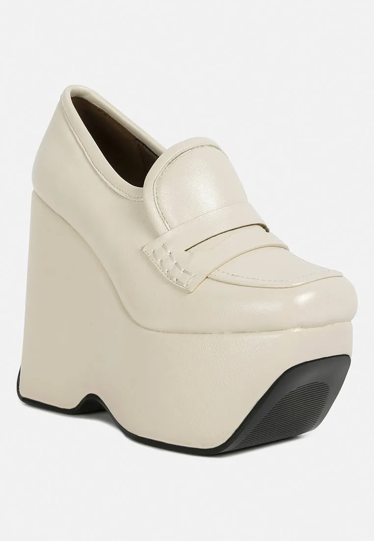 Gilliam High Platform Wedge Loafers