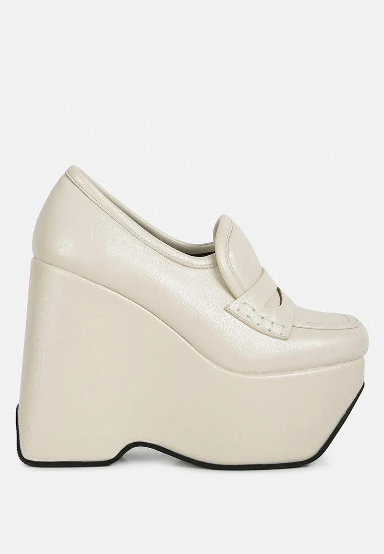 Gilliam High Platform Wedge Loafers