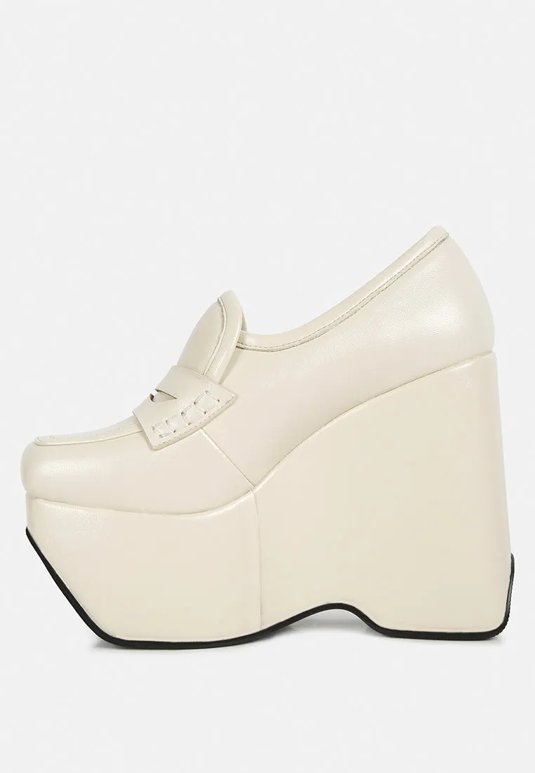 Gilliam High Platform Wedge Loafers