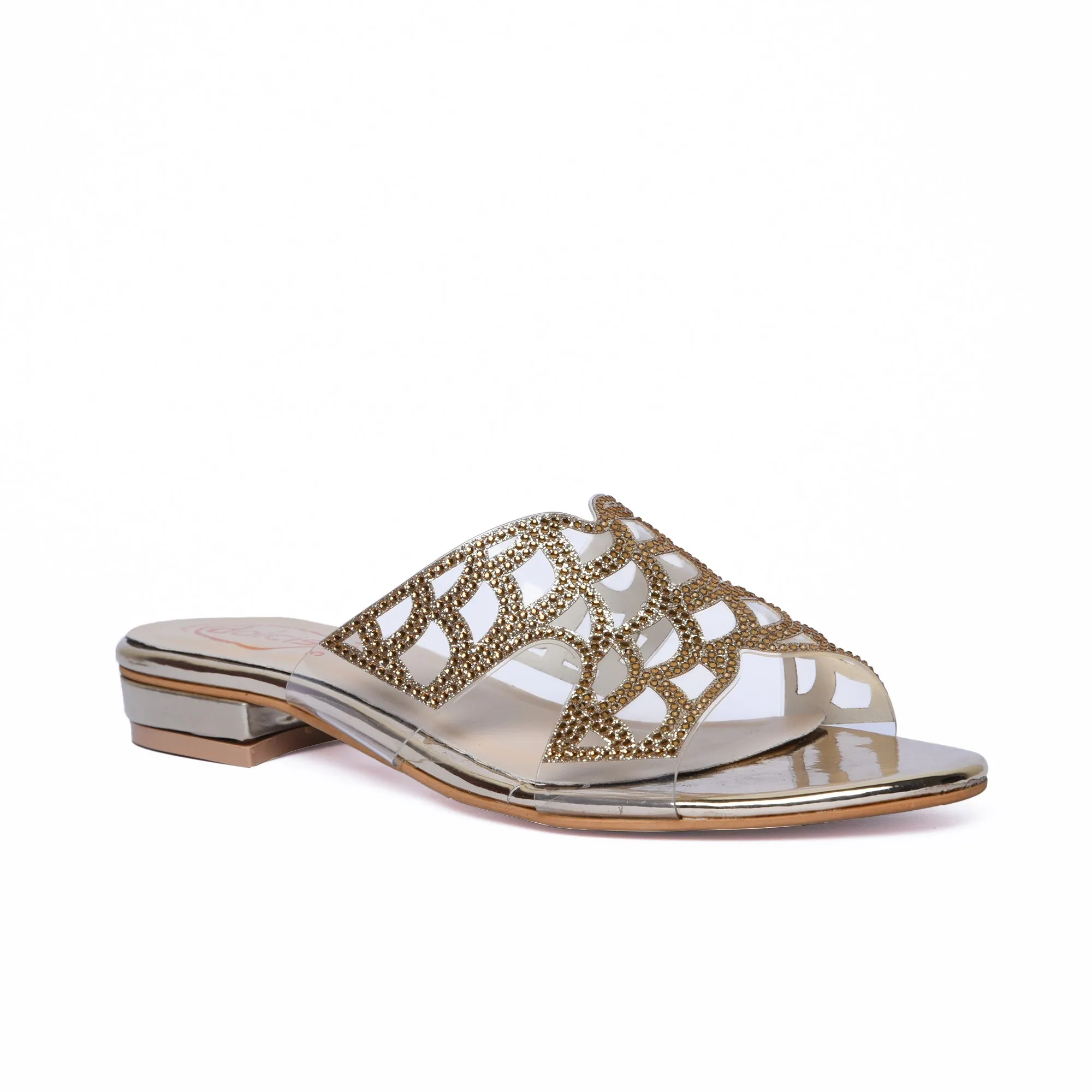 Glamorous Gold Laser-Cut Flats | 549H-X