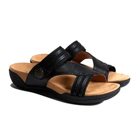 Halsa Desiree Slide Sandal (Women) - Black