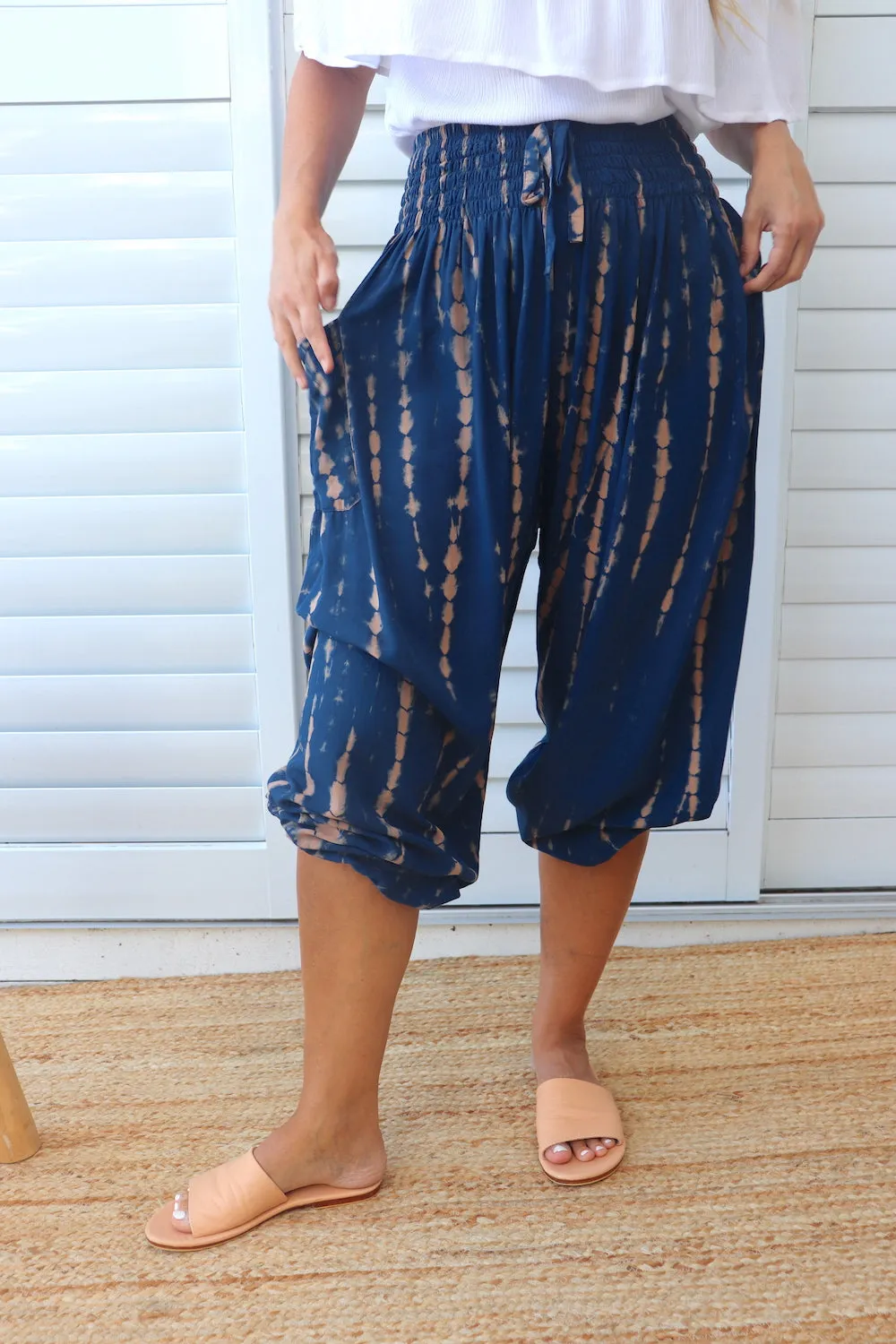 Harem Pant in Choc Navy