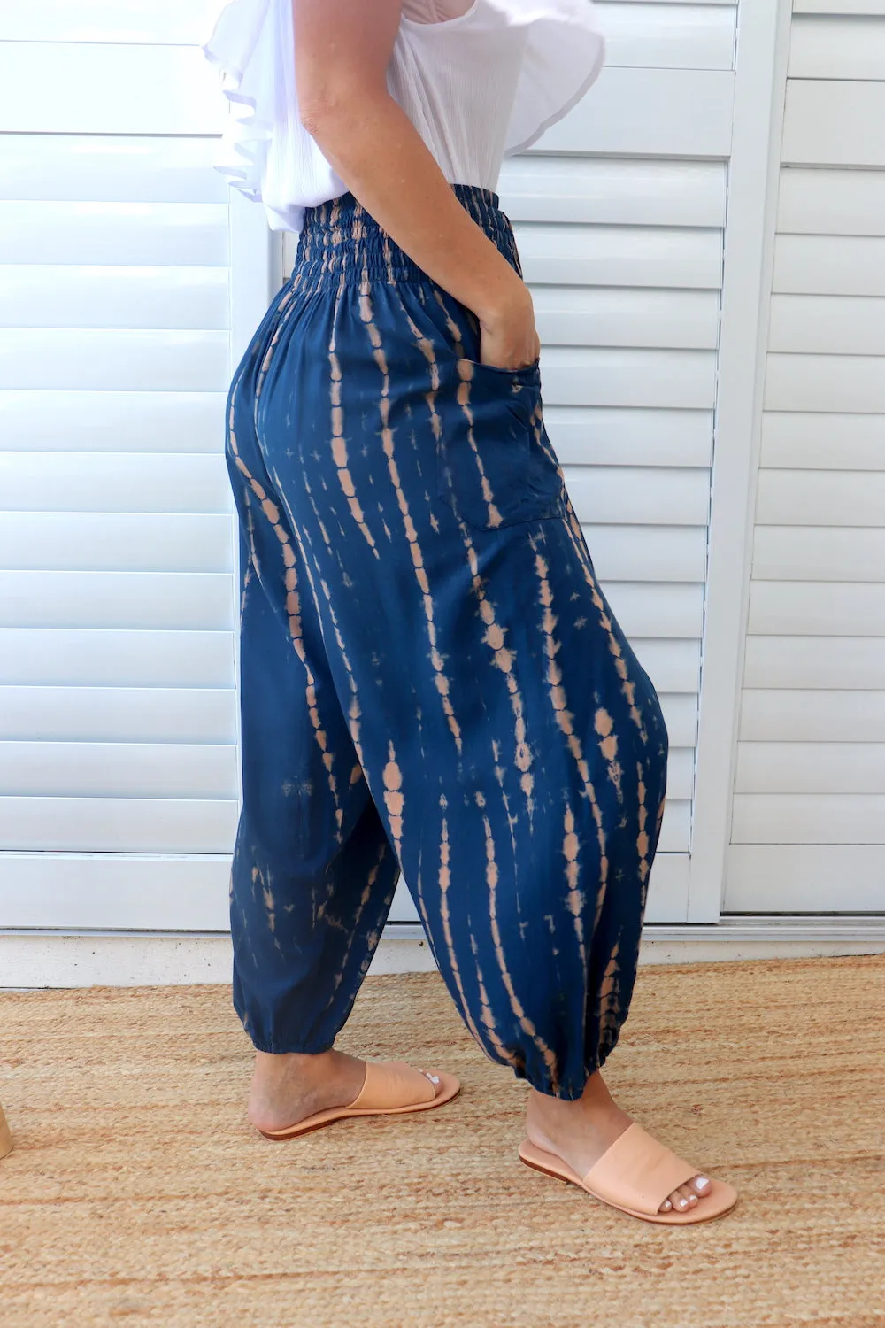 Harem Pant in Choc Navy