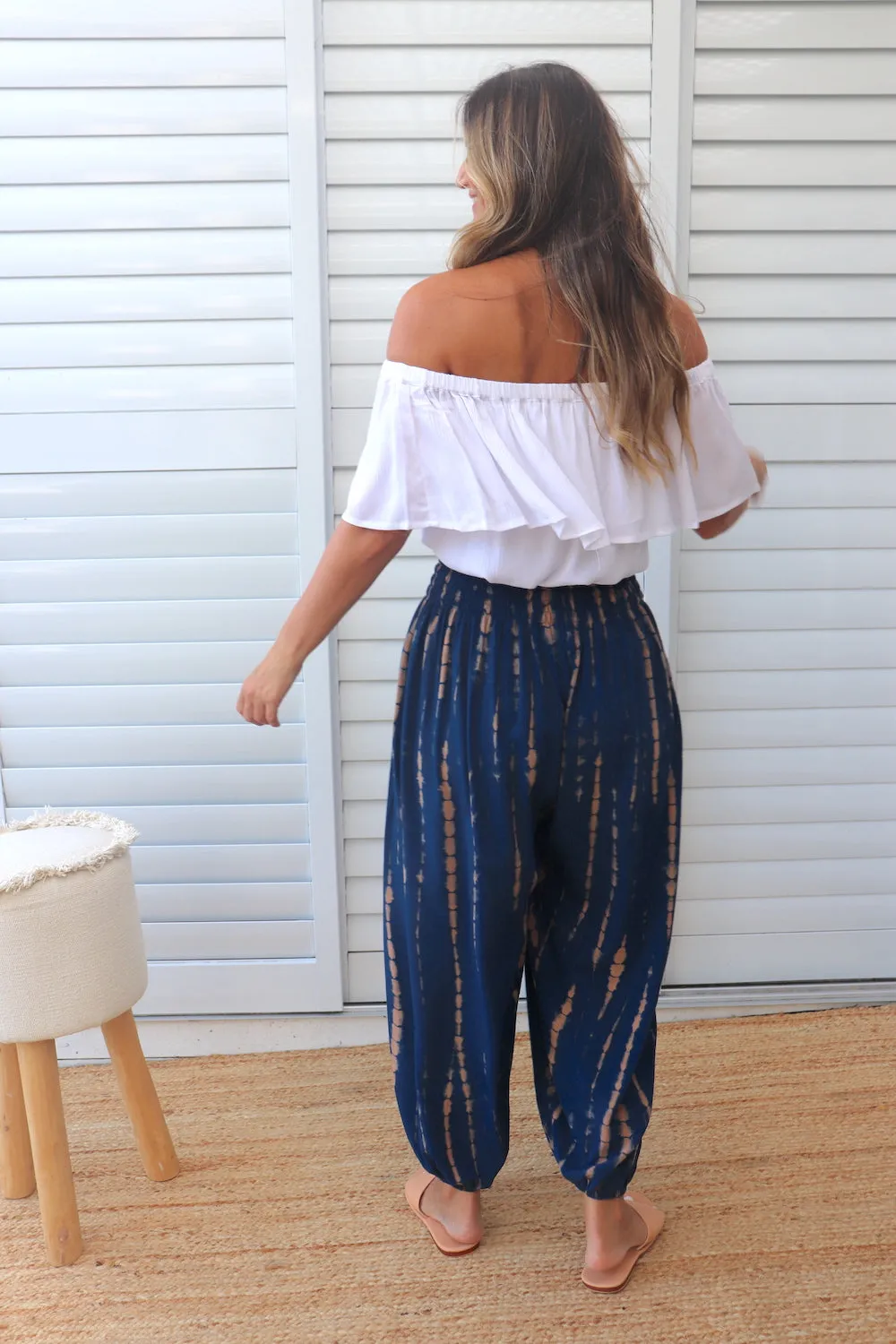 Harem Pant in Choc Navy